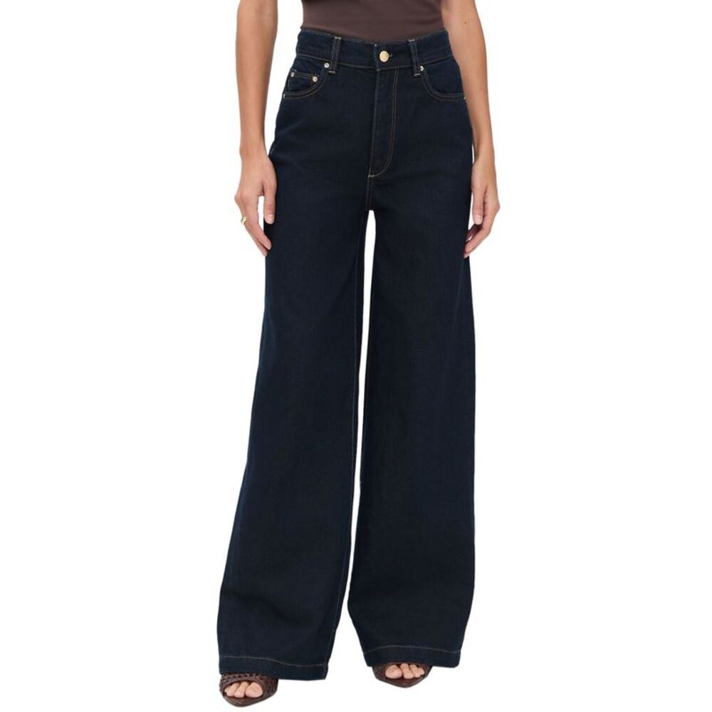 DL1961 Womens Jeans 30 Hepburn High Rise Wide Leg Jeans Ventura $229 - Picture 1 of 6
